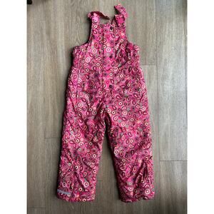 Hanna Andersson SnowBib skisnowbaord Overalls Pink Paisley Floral Insulated 120